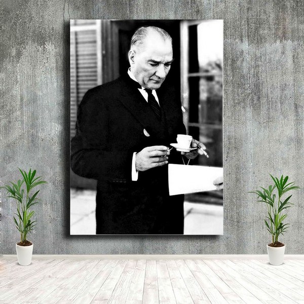 Kahve ve Sigara İçen M. K. ATATÜRK Tablosu