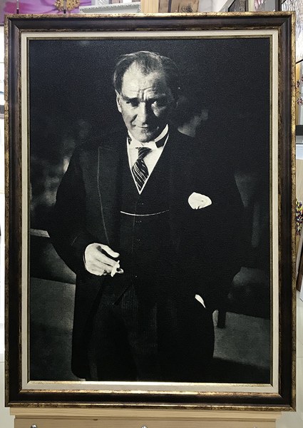 Çerçeveli Mustafa Kemal ATATÜRK Cam Tablo